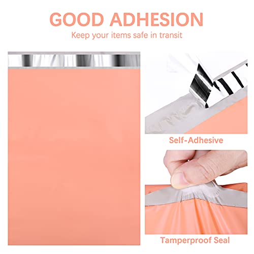 Metronic Poly Mailers Bags Large Shipping Bags 14.5x19 100 Pcs Peach Pink - color: Peach Pink, size: 14.5x19 100PC