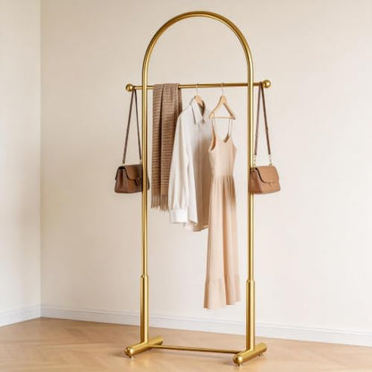 Gold Arch Clothing Rack, Freestanding Metal Garment Rack - color: ‎gold