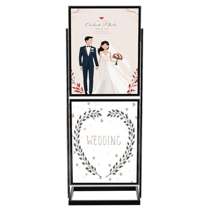 Gisafai 1 Pcs 1 Pcs 2 Tier Sign Holder Floor Stand 22x28 Double Sided