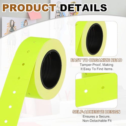PATIKIL Pricing Labels Price Gun Labels Self-Adhesive 10 Rolls 5000pcs - color: Yellow