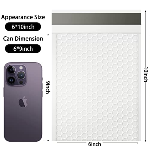 Bubble Mailers, 6x9 Inch Padded Bubble Mailers Pack of 100 Bubble Envelopes Opaque Self Seal Adhesive Waterproof Bags for Shipping and Packaging (White, 6x9-100Pc) - color: White, size: 6x9-100Pc