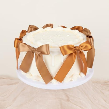 Keypan Brown Satin Ribbon, 1 Inch, 50 Yards - color: Brown, size: 1"