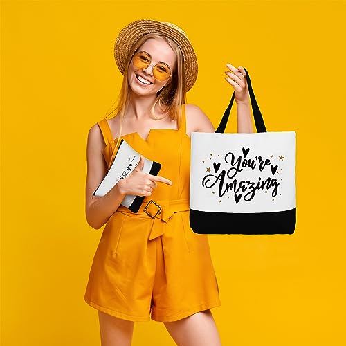 24 Pcs Tote Bags Bulk Appreciation Gifts, Thank You, Black - color: Black, style: Thank You