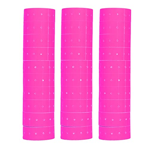 Pricing Labels, 30 Rolls 15000 Price Gun Labels for Mx-5500 M5500 White Price Marker Stickers Label Paper Tag Labels 21x12mm(Rose) - color: Rose