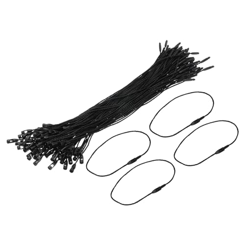 MECCANIXITY Polyester Rope Hang Tag String 190mm x 0.6mm Black 200pcs - color: Black, size: 190mmx0.6mm