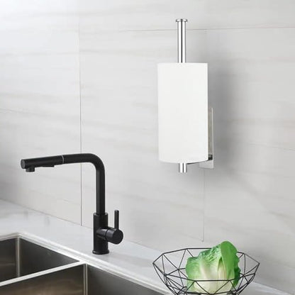 Paper Towel Holder - Eolax Under Cabinet Paper Towel Bar for Kitchen, Wall Mount Self Adhesive or Drilling Paper Towel Rack, 304 Stainless Steel (Chrome) - color: Chrome