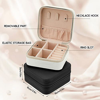 Taiyin 6/12/50 Pcs Travel Jewelry Case Bulk - color: Black, White