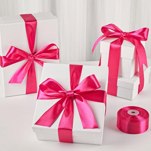 Mauproy Hot Pink Satin Ribbon, 1-1/2 Inch, 50 Yards - color: Hot Pink