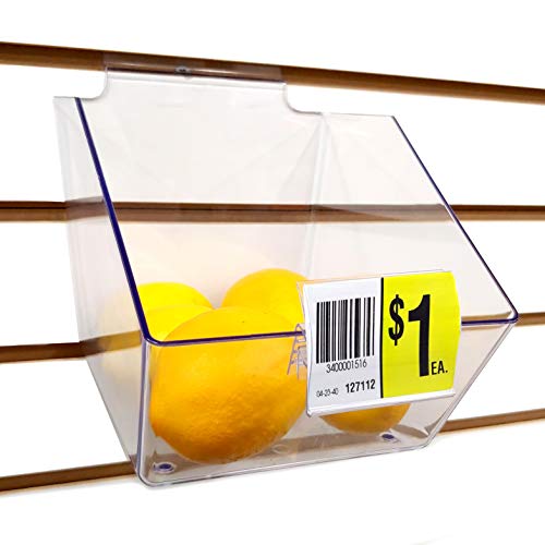 Acrylic Bin Label Holder with 2" x 1.5" Sign Card Ticket Protecting Slot, 50 Pack - size: 50 Pack