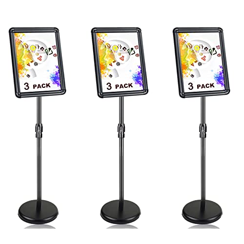 3 Pack Sign Holder Stand, 8.5x11 Sign Stand for Display, Black - color: Black, size: 8.5*11 - 3 Pack