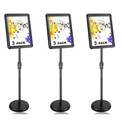 3 Pack Sign Holder Stand, 8.5x11 Sign Stand for Display, Black - color: Black, size: 8.5*11 - 3 Pack