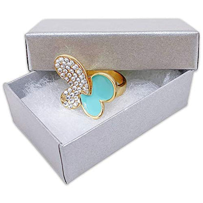 TheDisplayGuys 25 Cardboard Jewelry Gift Boxes with Inserts - Pearl Gray