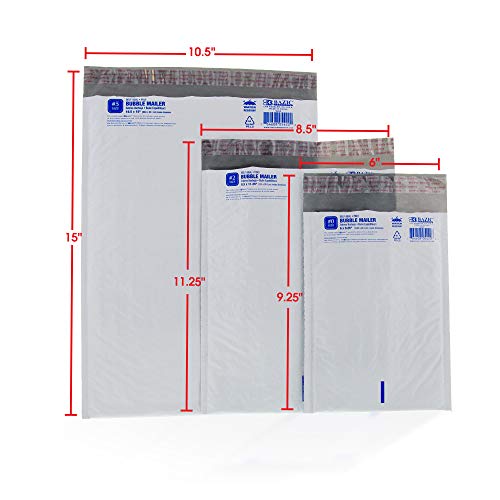 BAZIC Products #5 Metallic Bubble Mailers, 10.5 x 15 In - size: 1-Pack