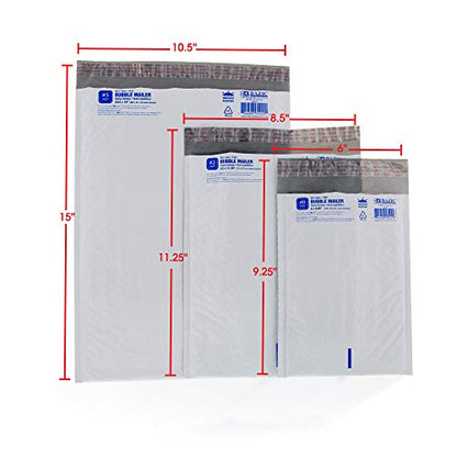 BAZIC Products #5 Metallic Bubble Mailers, 10.5 x 15 In - size: 1-Pack