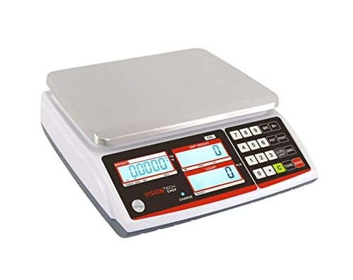 VisionTechShop TVC-12 Counting Scale for Parts and Coins, Lb/Kg Switchable, 12lb Capacity, 0.0005lb Readability - size: TVC-12
