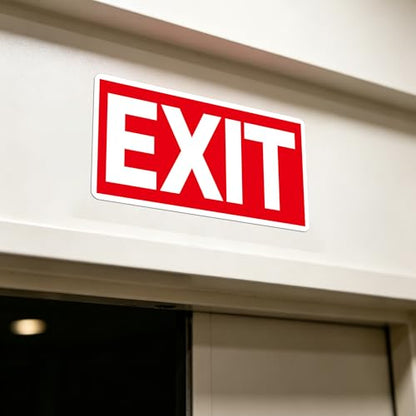 2Pack Exit Signs Sticker,7X4 Inch Self-Adhesive Scratch - color: Exit 494