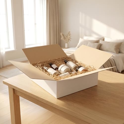 CRUGLA 12x12x4 Shipping Boxes 25 Pack, White Corrugated Cardboard Boxes with Side-Lock and Pre-Applied Double-Sided Tape, Easy Assemble Packing Mailer Boxes for Small Business Shipping - size: 12x12x4 Inch 25 Pack