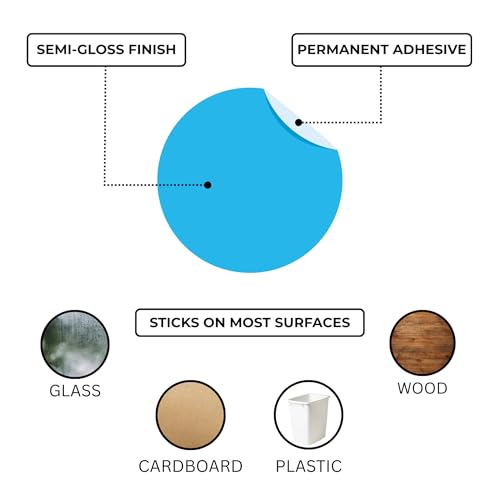 ChromaLabel 1/4 Inch Round Dot Stickers, Light Blue, 1000/Box - color: Light Blue, size: 1/4"