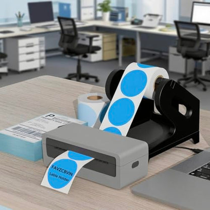 Thermal Shipping Label Holder, 4x6 Label Holder for Rolls and Fanfold Labels, Thermal Roll Holder to Desktop Label Printer (Black)