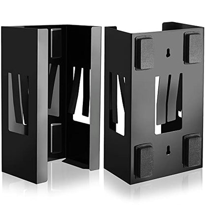 Lounsweer 2 Pcs Magnetic Glove Box Holder Wall Mount Dispenser, Black - color: Black