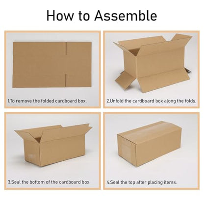 CRUGLA 40 Packs 5x5x5 Shipping Boxes, Brown Mailing Boxes - size: 5x5x5 Inch
