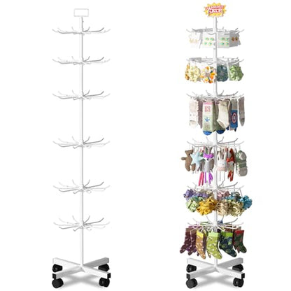 6 Tier Retail Display Stand Store Display Rack, White - color: 6 Tier White