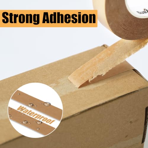 GEYYANG Brown Kraft Tape, 3/5in x 180ft Self Adhesive Frame Backing Tape