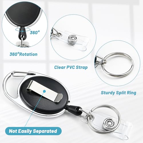 2 Pack Vertical ID Badge Holder with Retractable Badge Reel - style: Vertical