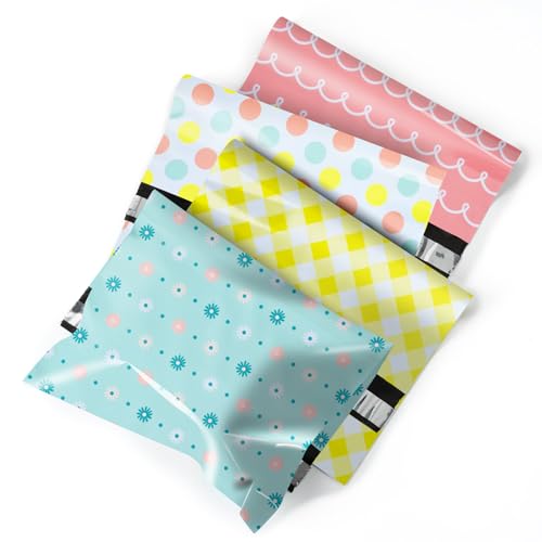 RUSPEPA Poly Mailers Shipping Bags Pretty Thick Self Adhesive Mailing Envelopes 10x13 inches, 40 Pack - color: 10x13-Blue and Yellow