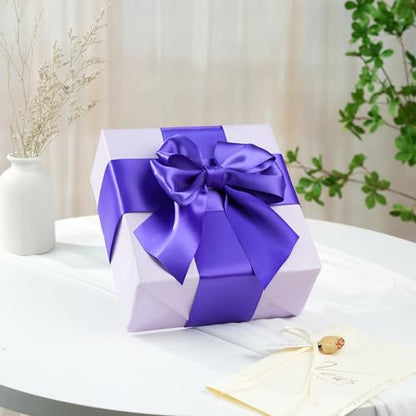 Purple Double-Faced Satin Ribbon, 3 Inch x 10 Yards - color: Regal Purple