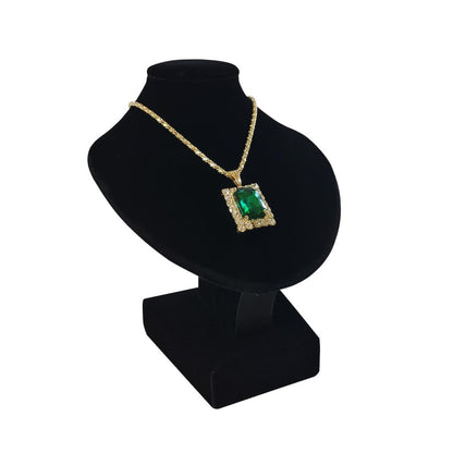 Portrait Jewelry Stand Pendant Jewelry Display Stand Wooden Portrait Neck Model Necklace Holder Stand for Selling