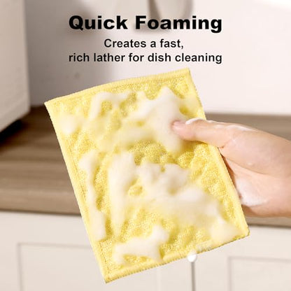 JOYMOOP Microfiber Cleaning Cloth, 6 Piece Set, Extra Small, Yellow - color: U