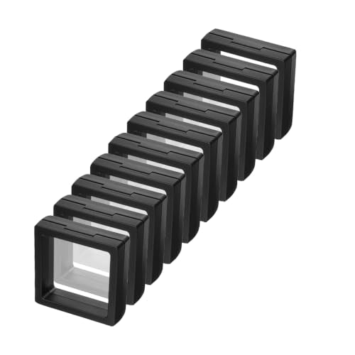 10 Pack Jewelry Gift Boxes, 3.54 x 3.54 x 0.78 Inch, Transparent Jewelry Boxes, Small Gift Boxes for Jewelry, Earrings, Necklaces, Handmade Bangles, and Bracelets (Black and White B) - color: Black and White B