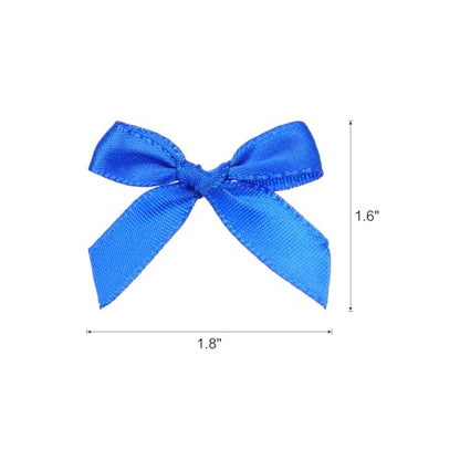 MECCANIXITY Mini Ribbon Bow 1.8" Flower Bows Dark Blue 50Pcs - color: Dark Blue, size: 1.8 Inch