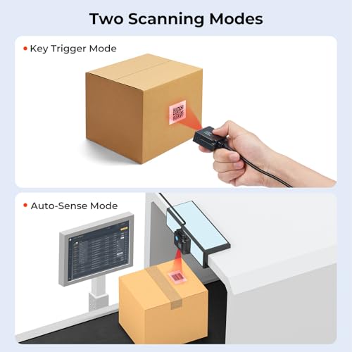 MUNBYN Fixed Mount Barcode Scanner, Embedded 1D/2D Scan Engine, USB Only