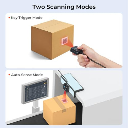 MUNBYN Fixed Mount Barcode Scanner, Embedded 1D/2D Scan Engine, USB Only