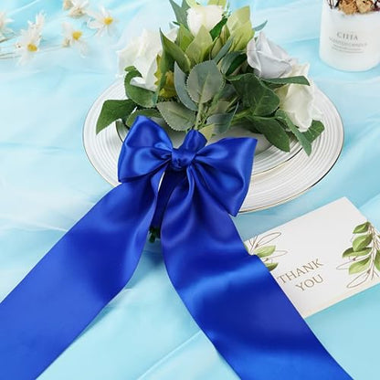 Royal Blue Double-Faced Satin Ribbon, 3 Inch x 10 Yards - color: Cobalt Blue