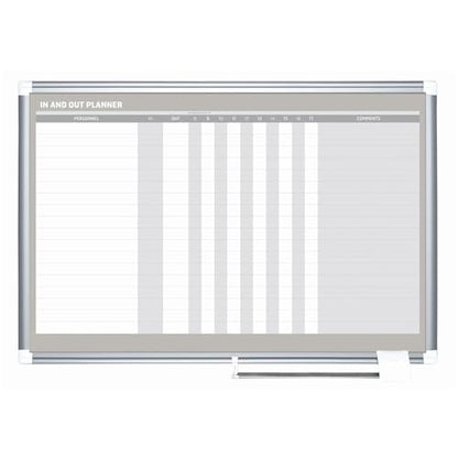 MasterVision in-Out Magnetic Dry Erase Board, 36 x 24, White Surface, Silver Aluminum Frame