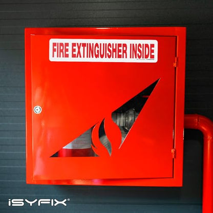 iSYFIX Fire Extinguisher Inside Signs for Vehicles, 12x2.5 Inch, 5 Pack - color: White, size: 12x2.5 (5 Pack)