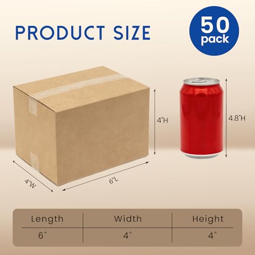 Mefleet 6x4x4" Shipping Boxes 50 Pack Small Corrugated Cardboard Box Brown - size: 6x4x4 inches (50 Pack)