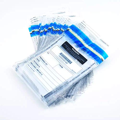6x9 inch Deposit Bags Cash Handling Bank Deposit Bags Tamper Evident Cash Register Bags with Barcodes, Tear-Off Receipt 400 Pack - color: Clear-400