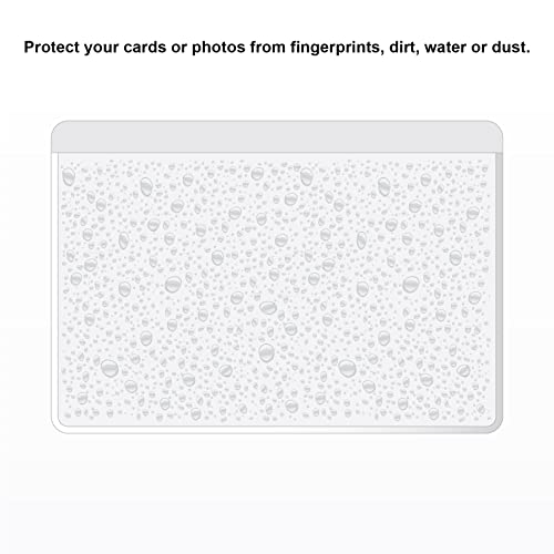 IMAGAME Clear Adhesive 4" x 6" Index Card Pockets, Labels Holders, 50 Pack - size: 4-5/8" x 6-5/16" for 4" x 6" Cards