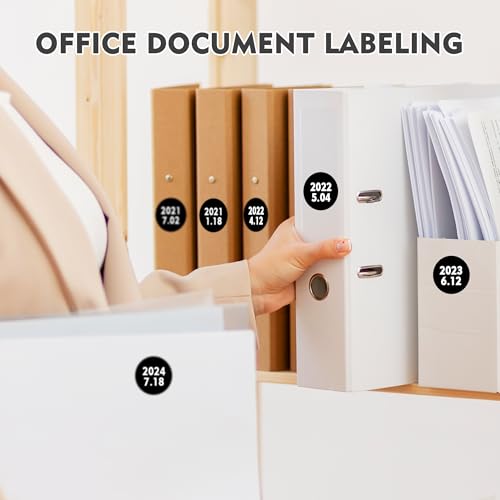 Color-Coded Dot Sticker 1" Permanent Adhesive Round Labels Black 4 Rolls - color: Black, size: 4 Rolls-4000PCS
