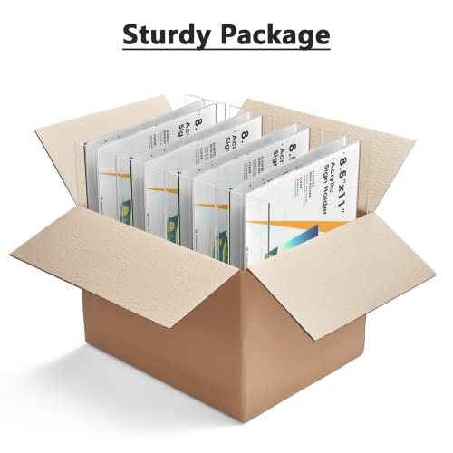 MaxGear 12 Pack Acrylic Sign Holder 8.5x11, Double-Sided Display, Vertical - size: 8.5"x11" - 12 Pack