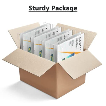 MaxGear 12 Pack Acrylic Sign Holder 8.5x11, Double-Sided Display, Vertical - size: 8.5"x11" - 12 Pack