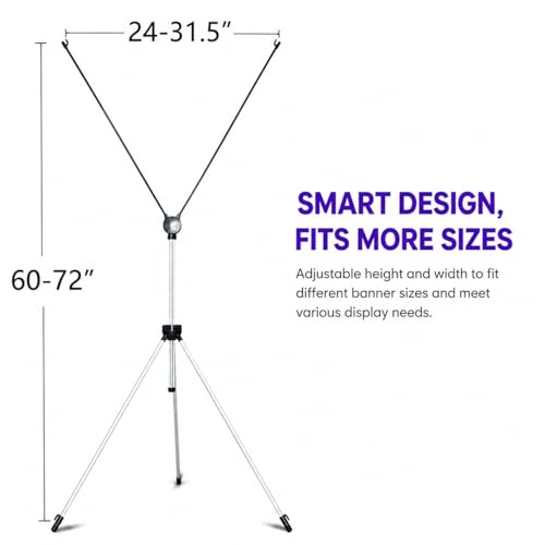 Premium X Banner Stand Display, Adjustable 24"x72", 7 Pack - size: 7 PACK