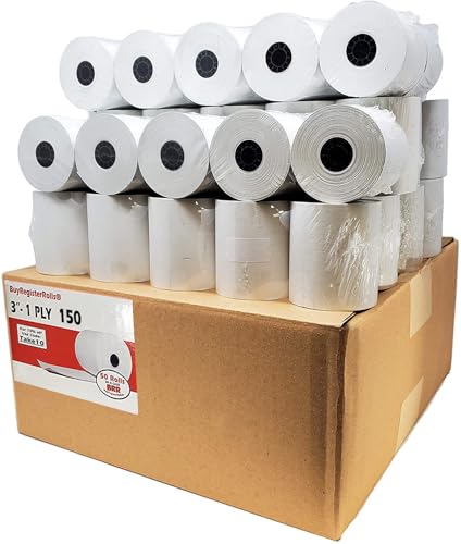 Star SP700 Kitchen Printer Paper (50 Rolls) 3" x 150' 1 Ply Bond (Non -Thermal) Receipt Paper POS Cash Register Paper for TMU200 SRP275