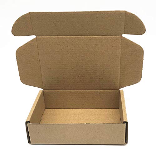 Small Shipping Boxes 6x4x1.6 Inch Corrugated Cardboard Packaging Box 50Pack - size: 6x4x1.6 Inch/50pcs