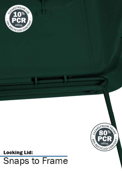 Zero Waste Event Trash and Recycling System | Portable Plastic Bottles Recycling | Great for Events, Festivals, Schools - 5 Pack - Green - color: Green, style: Plastic Bottles