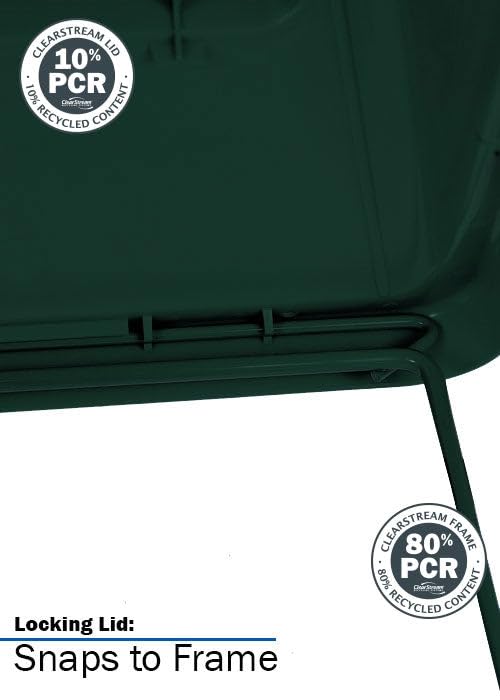 Zero Waste Event Trash and Recycling System | Portable Paper Recycling Bin | Great for Events, Festivals, Schools - 5 Pack - Green - color: Green, style: Paper